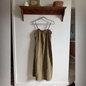 H&M Khaki Green Textured Dress
